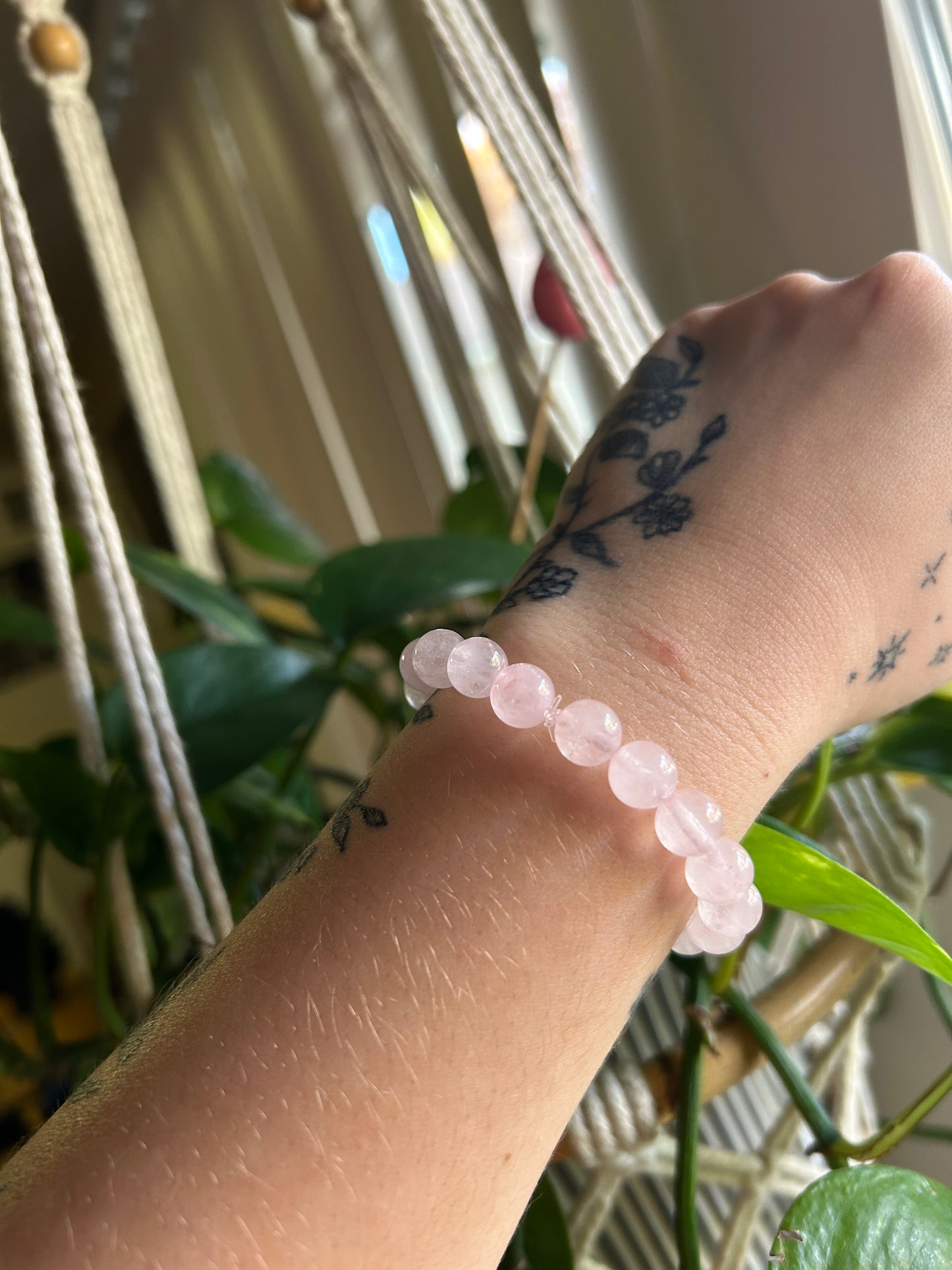 Rose Quartz Crystal Bracelet