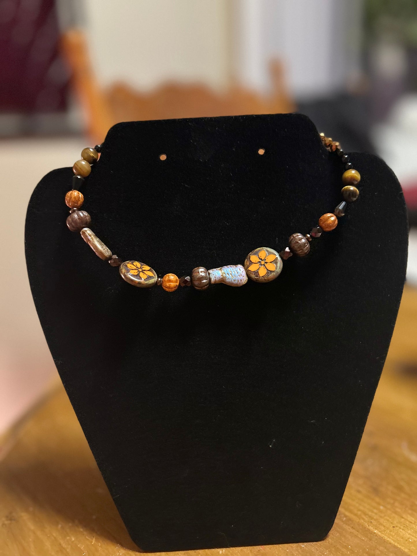 14” Beaded Choker - Harvest Glow