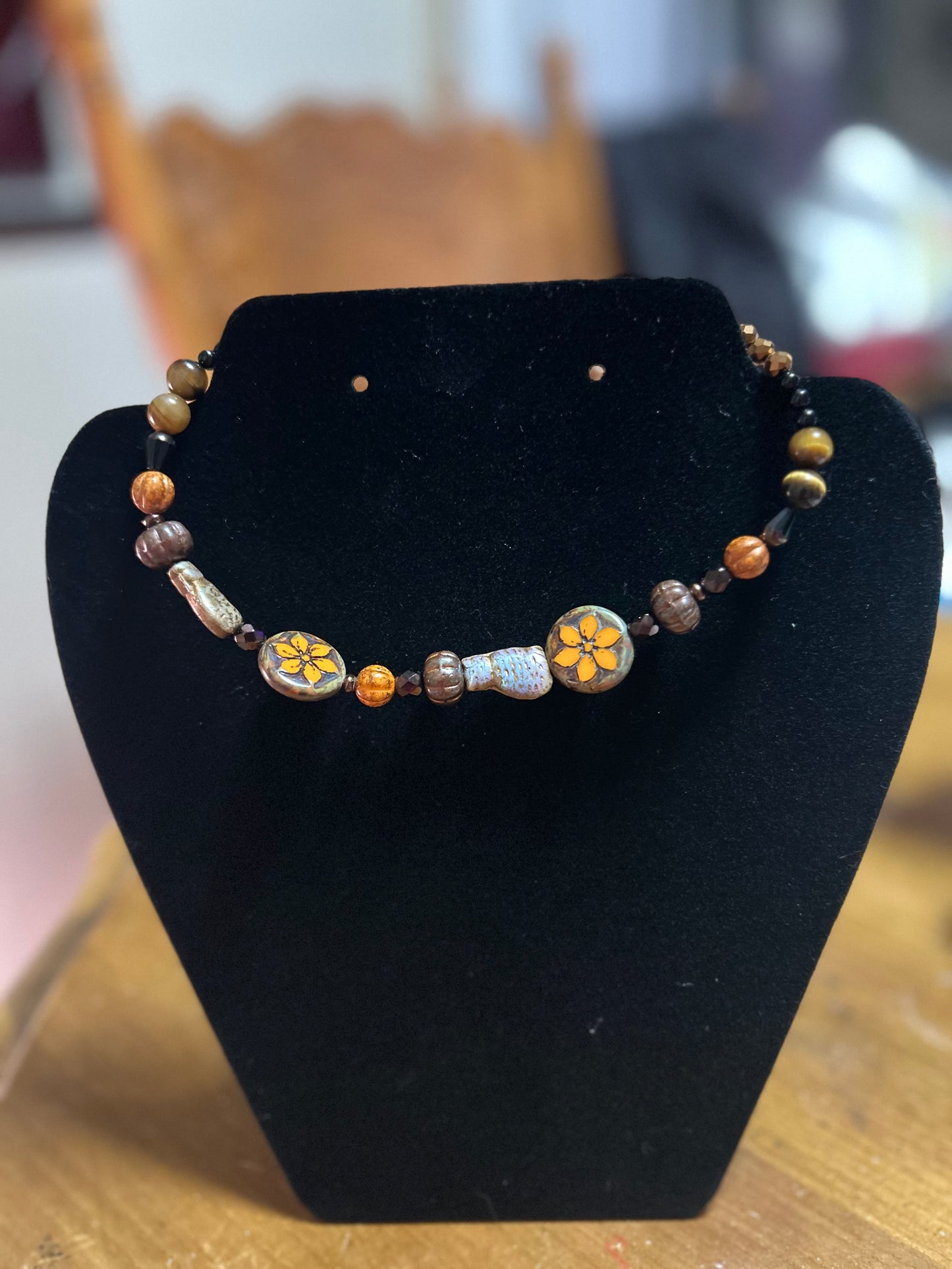 14” Beaded Choker - Harvest Glow