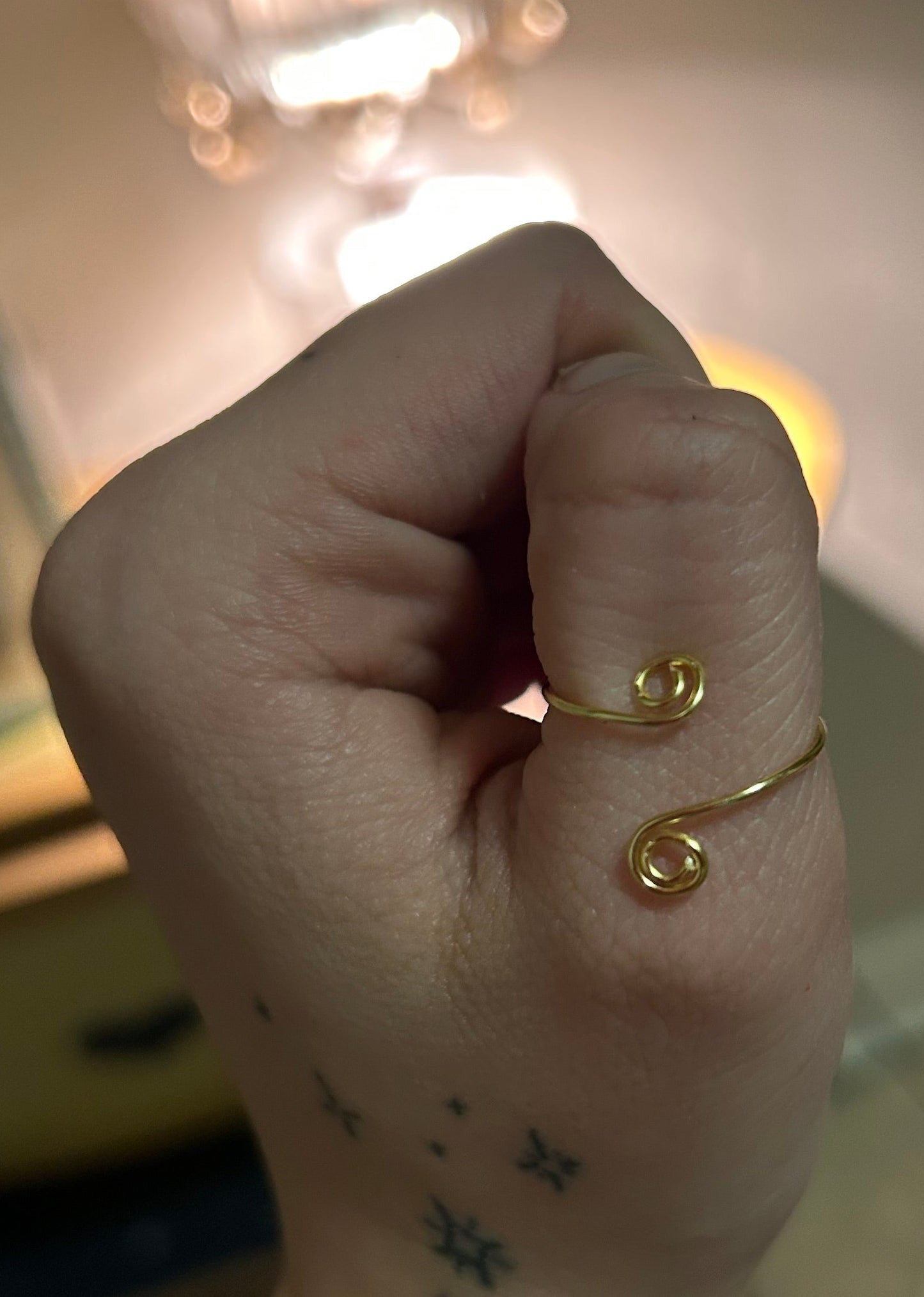 Dainty Gold Spiral Ring