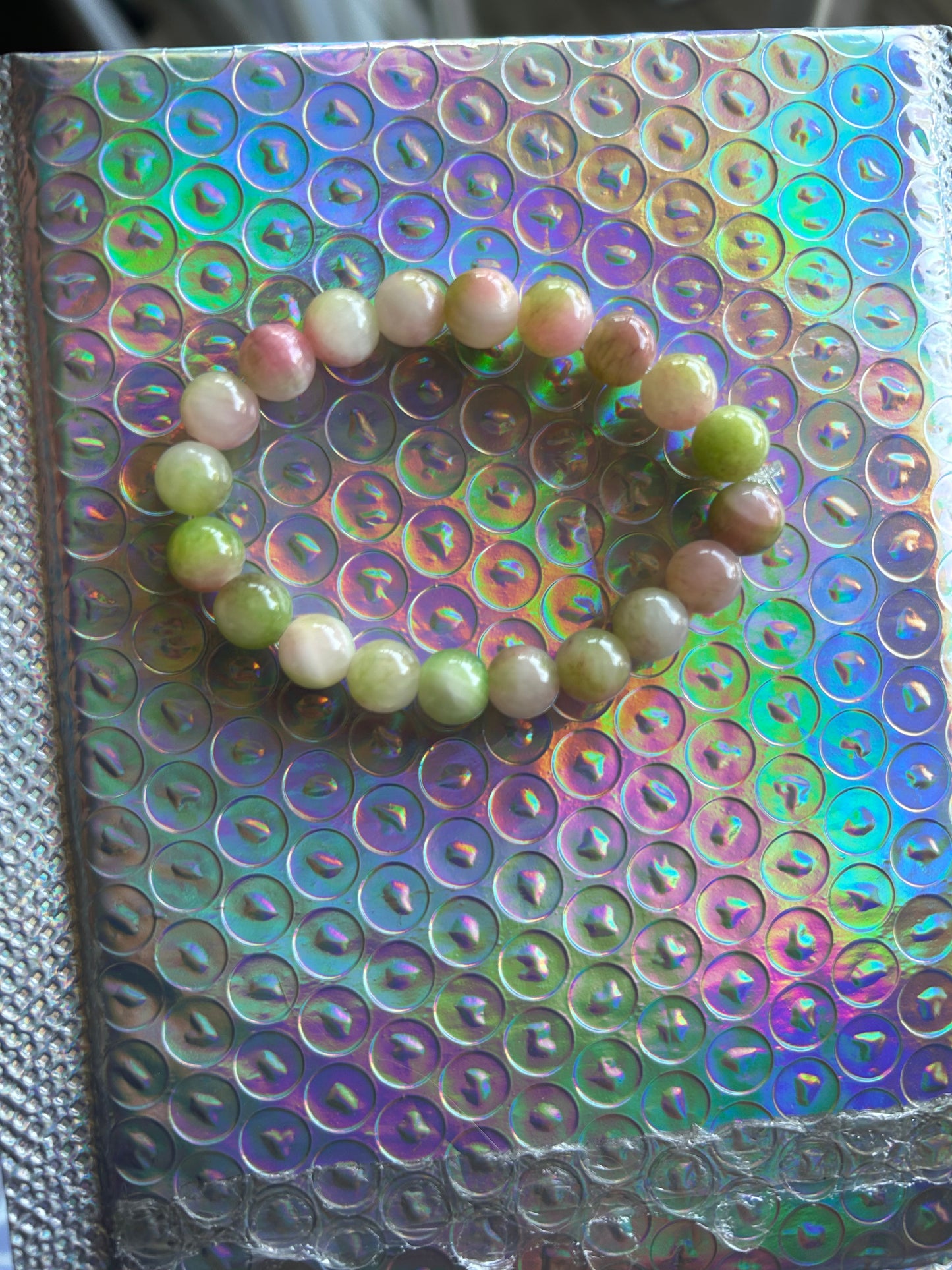 Watermelon Quartz Bracelet - 8mm beads