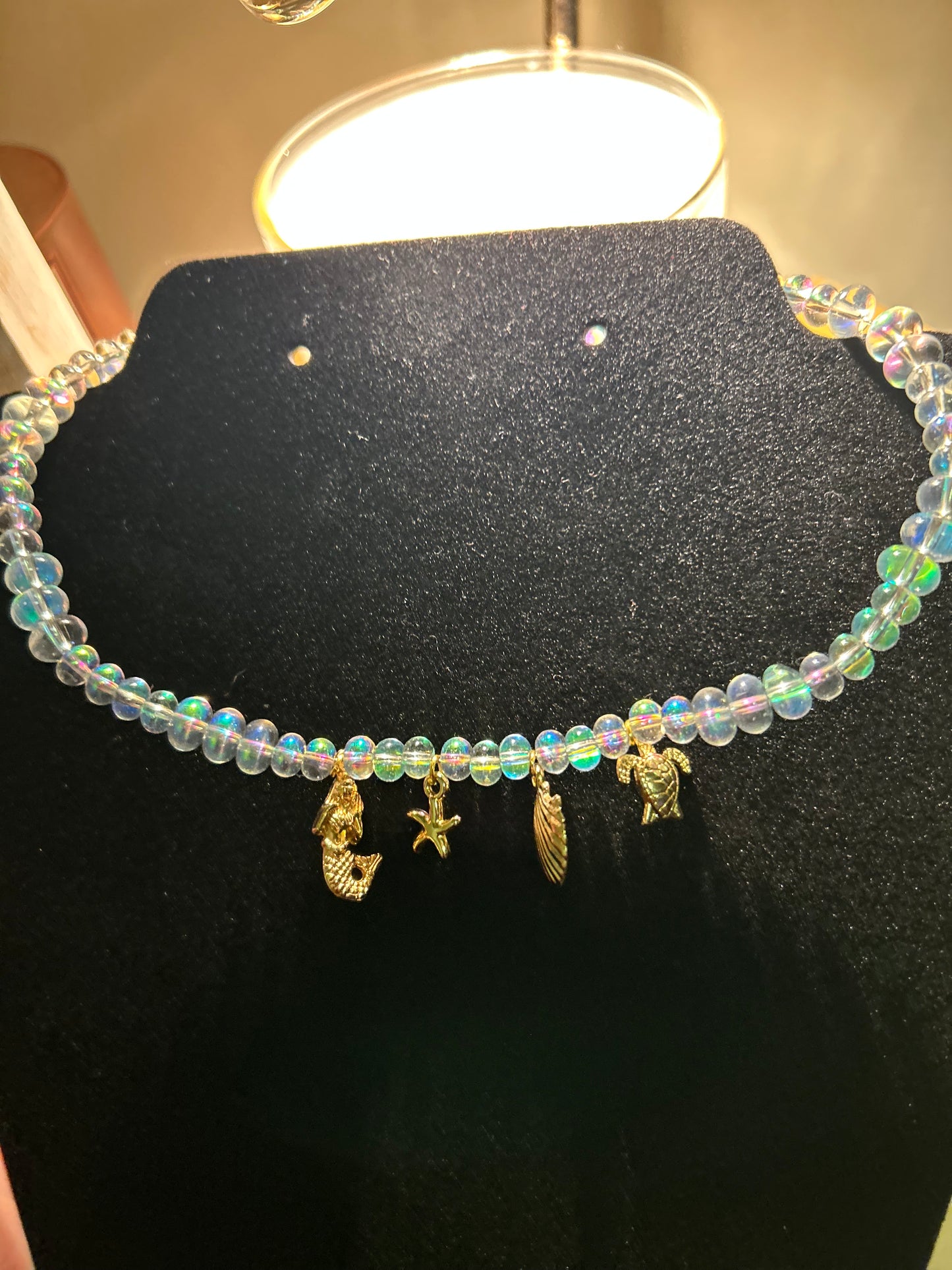 16” Beaded Necklace - Seafoam Siren