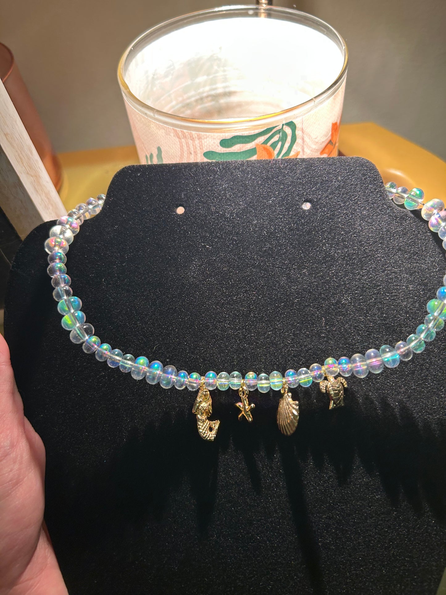 16” Beaded Necklace - Seafoam Siren