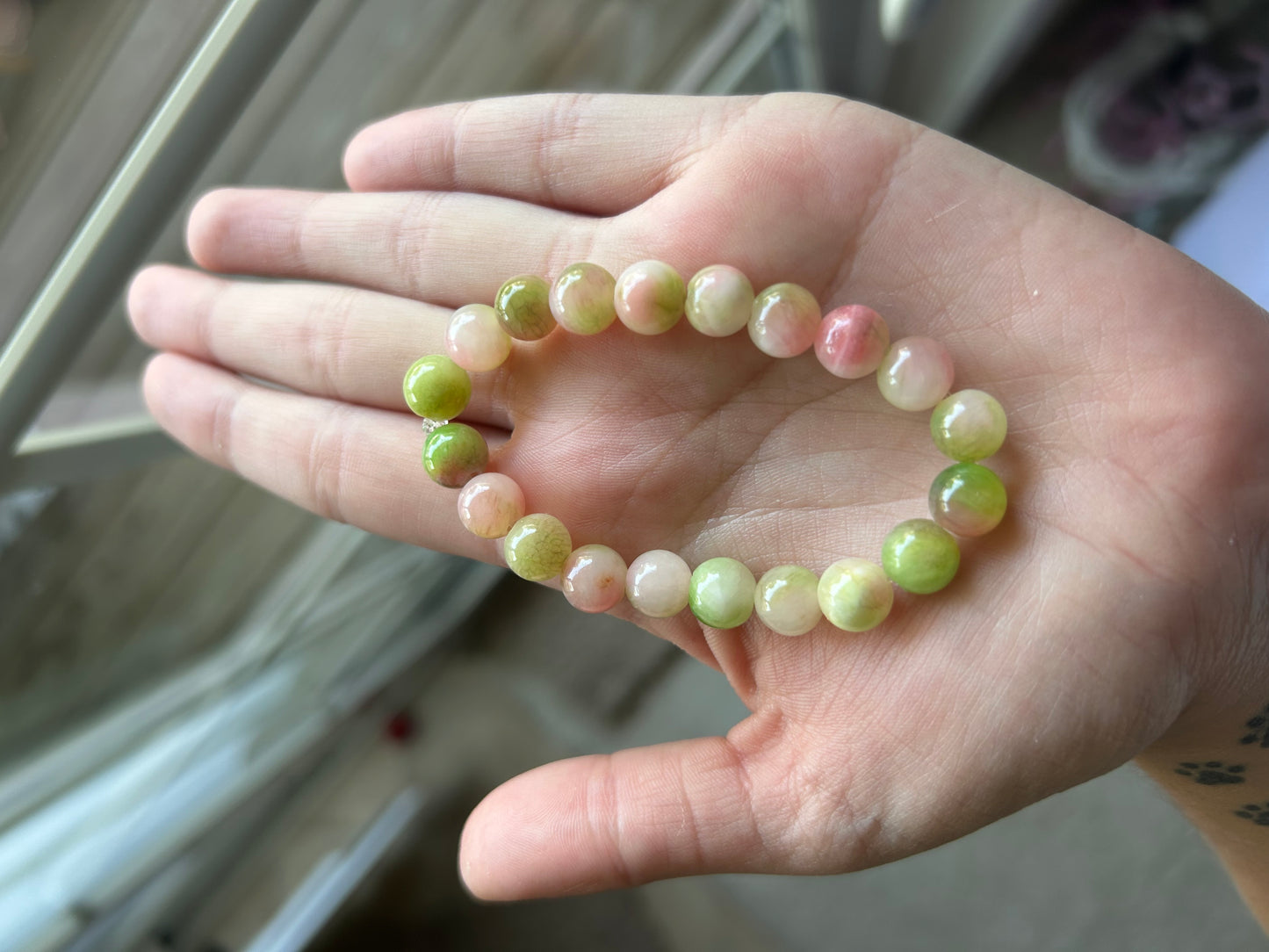 Watermelon Quartz Bracelet - 8mm beads