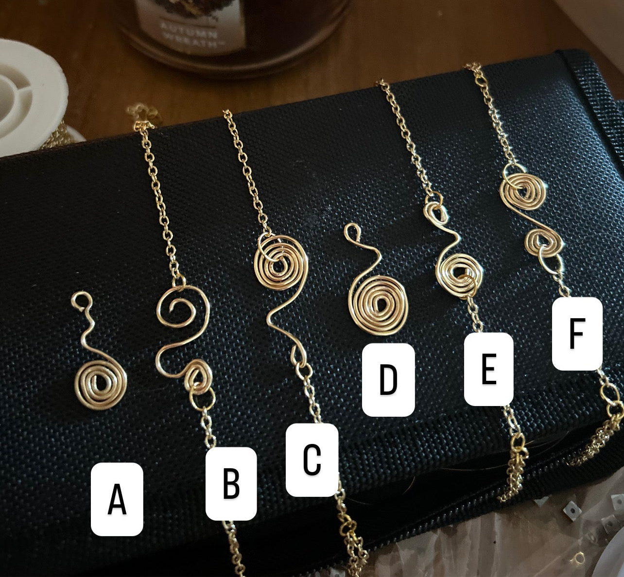 Gold Spiral Hand Chain