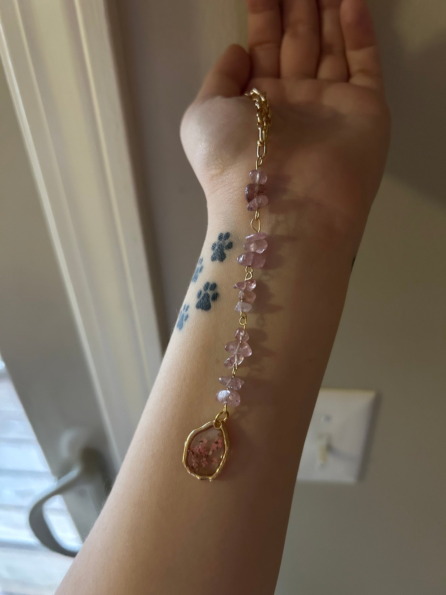 Strawberry Quartz Car Charm