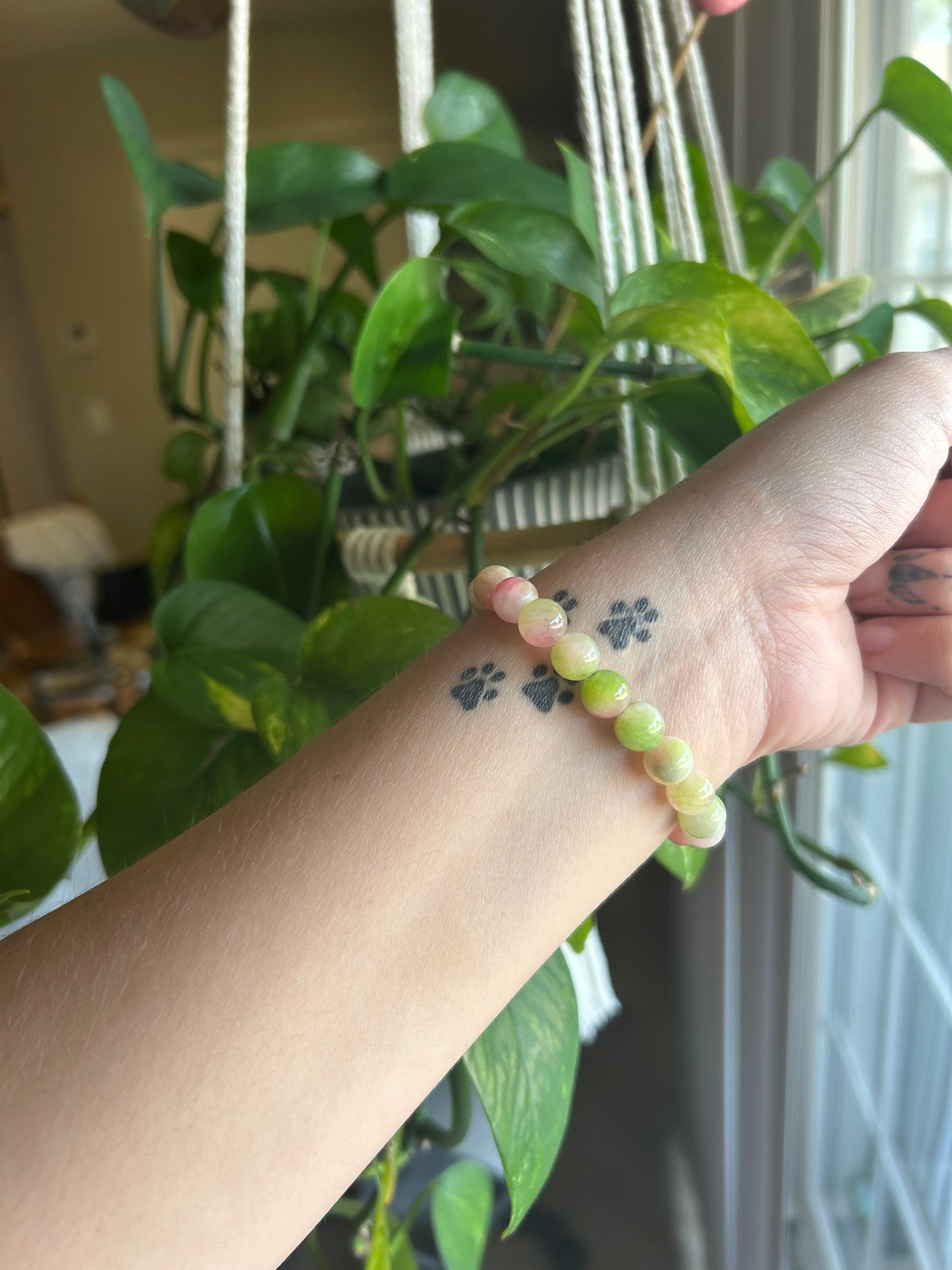 Watermelon Quartz Bracelet - 8mm beads