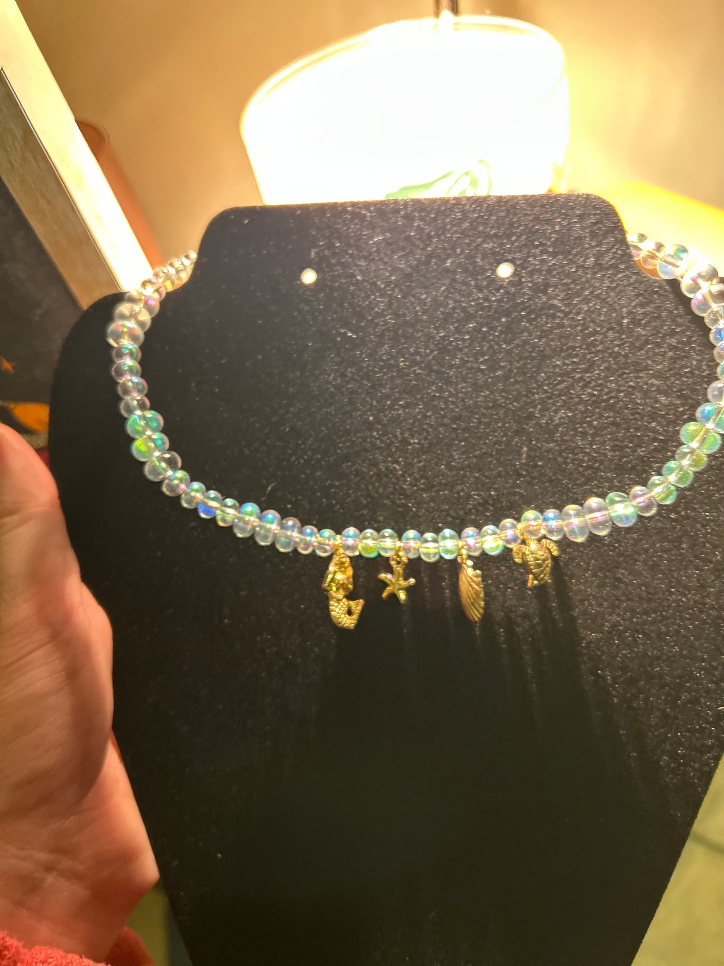 16” Beaded Necklace - Seafoam Siren