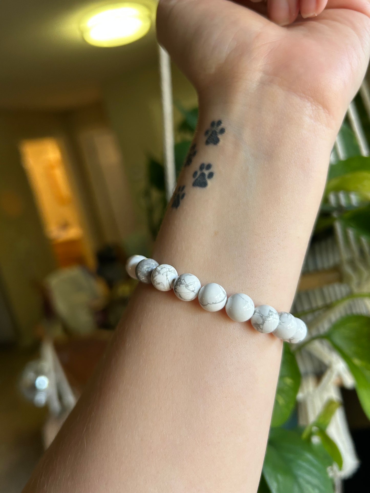 Howlite Gemini Crystal Bracelet