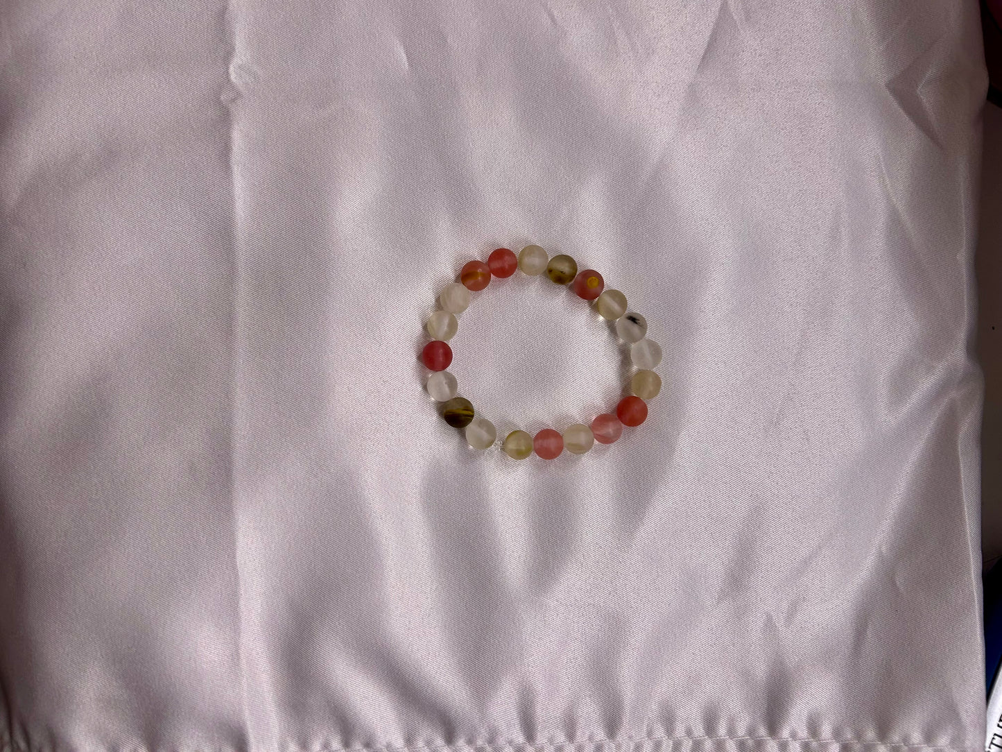 Cherry Quartz Crystal Bracelet