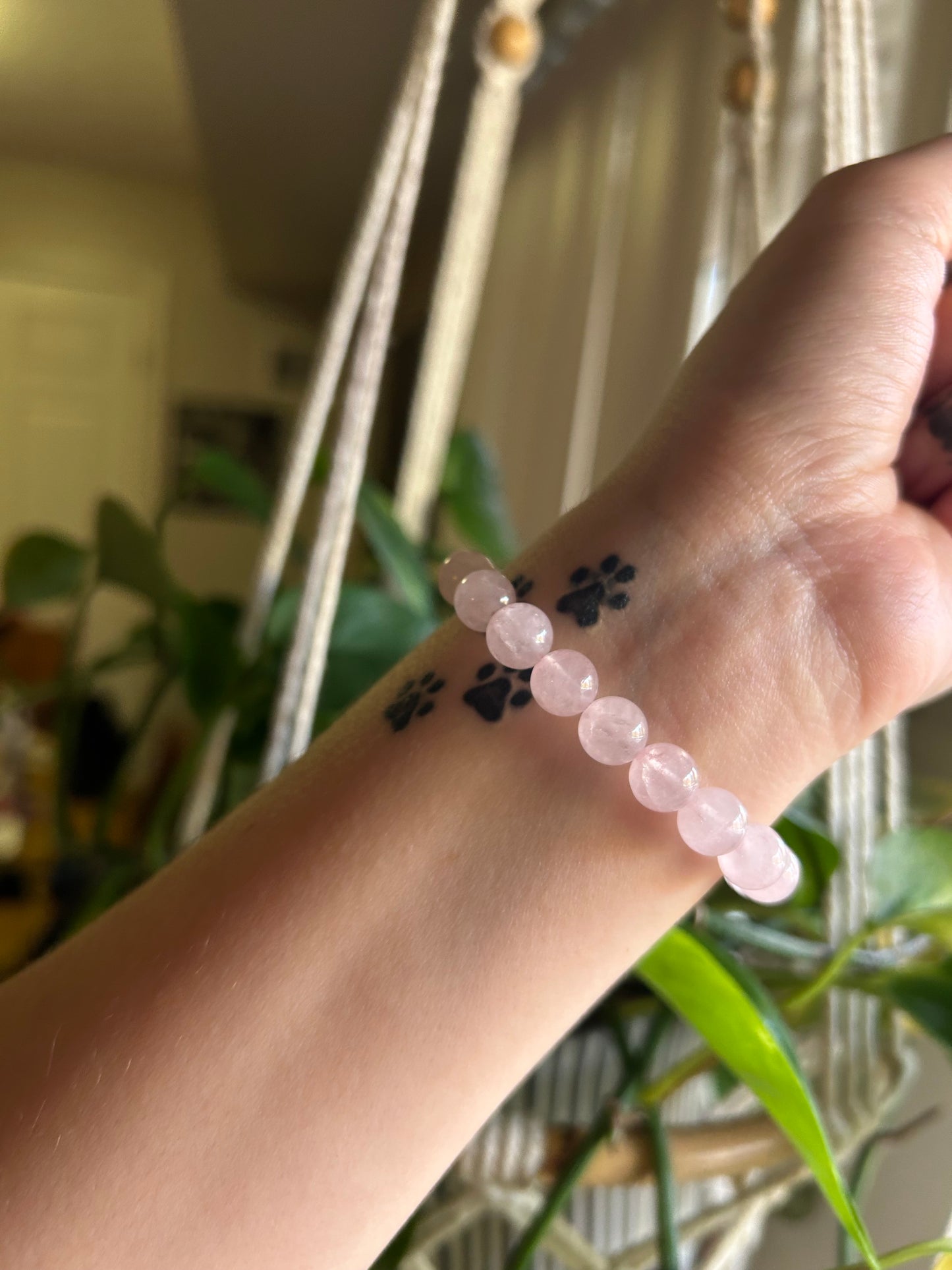 Rose Quartz Crystal Bracelet