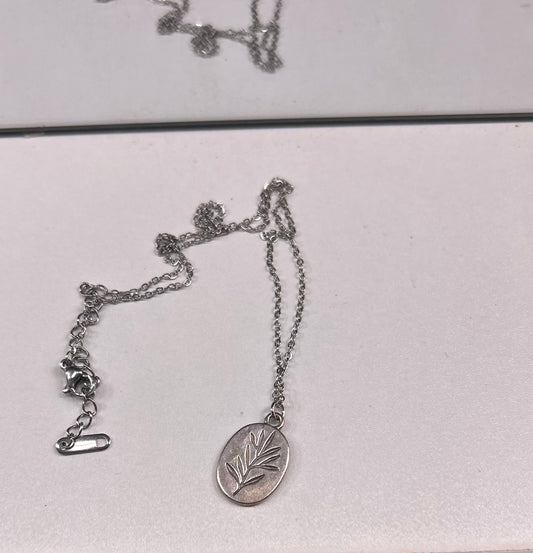 Silver Fern Charm Necklace