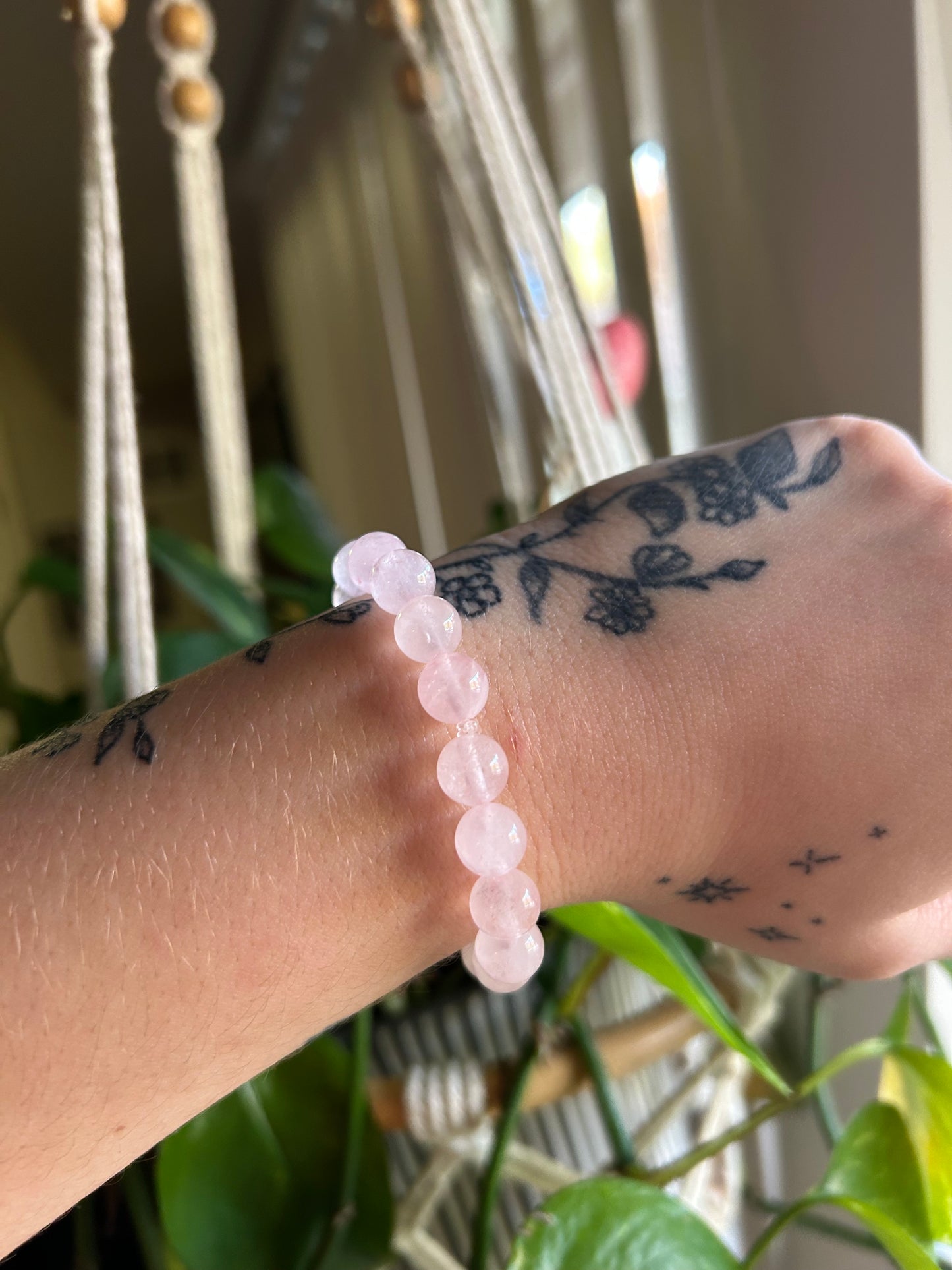 Rose Quartz Crystal Bracelet