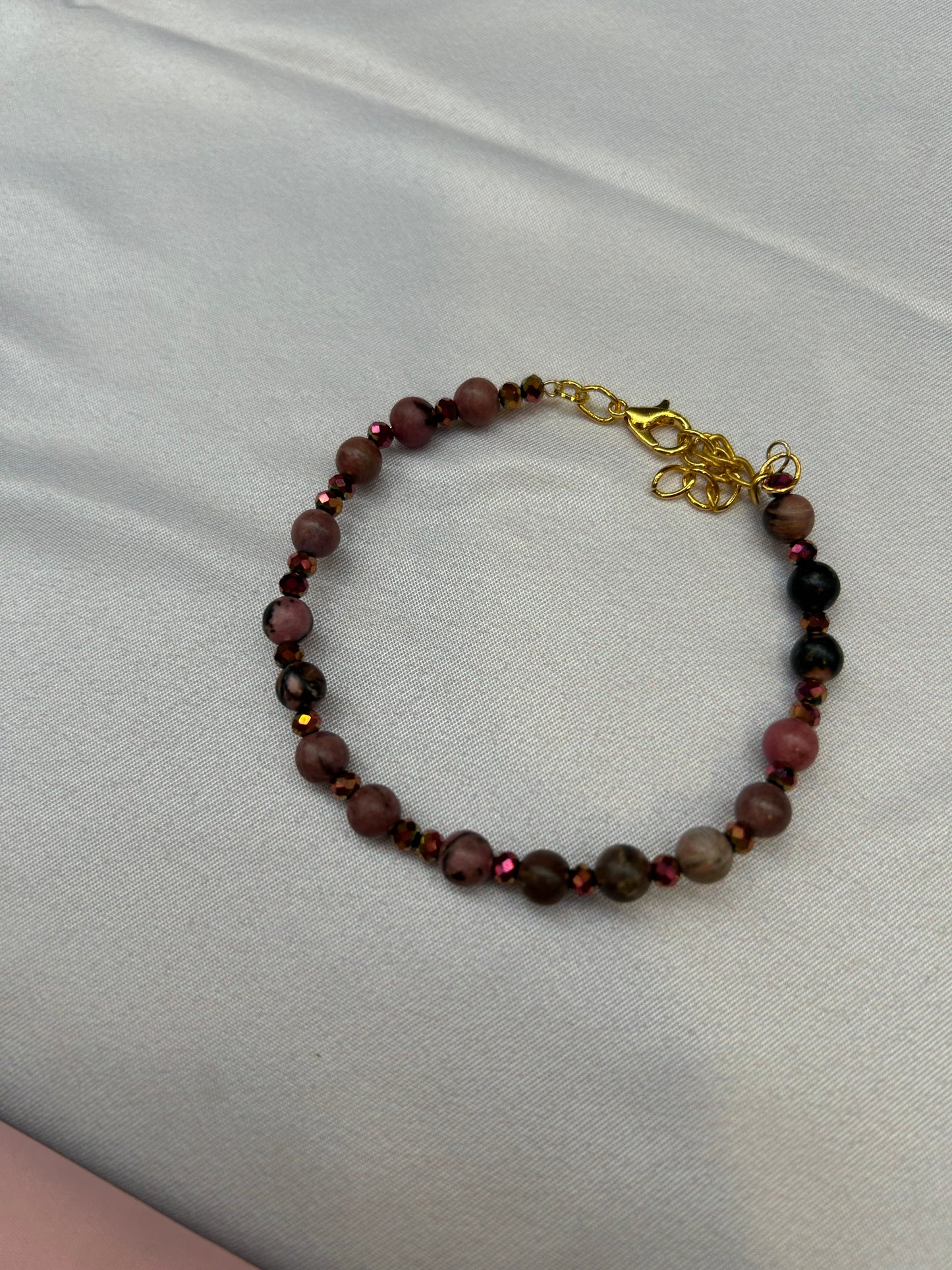 Rhodonite Beaded Bracelet