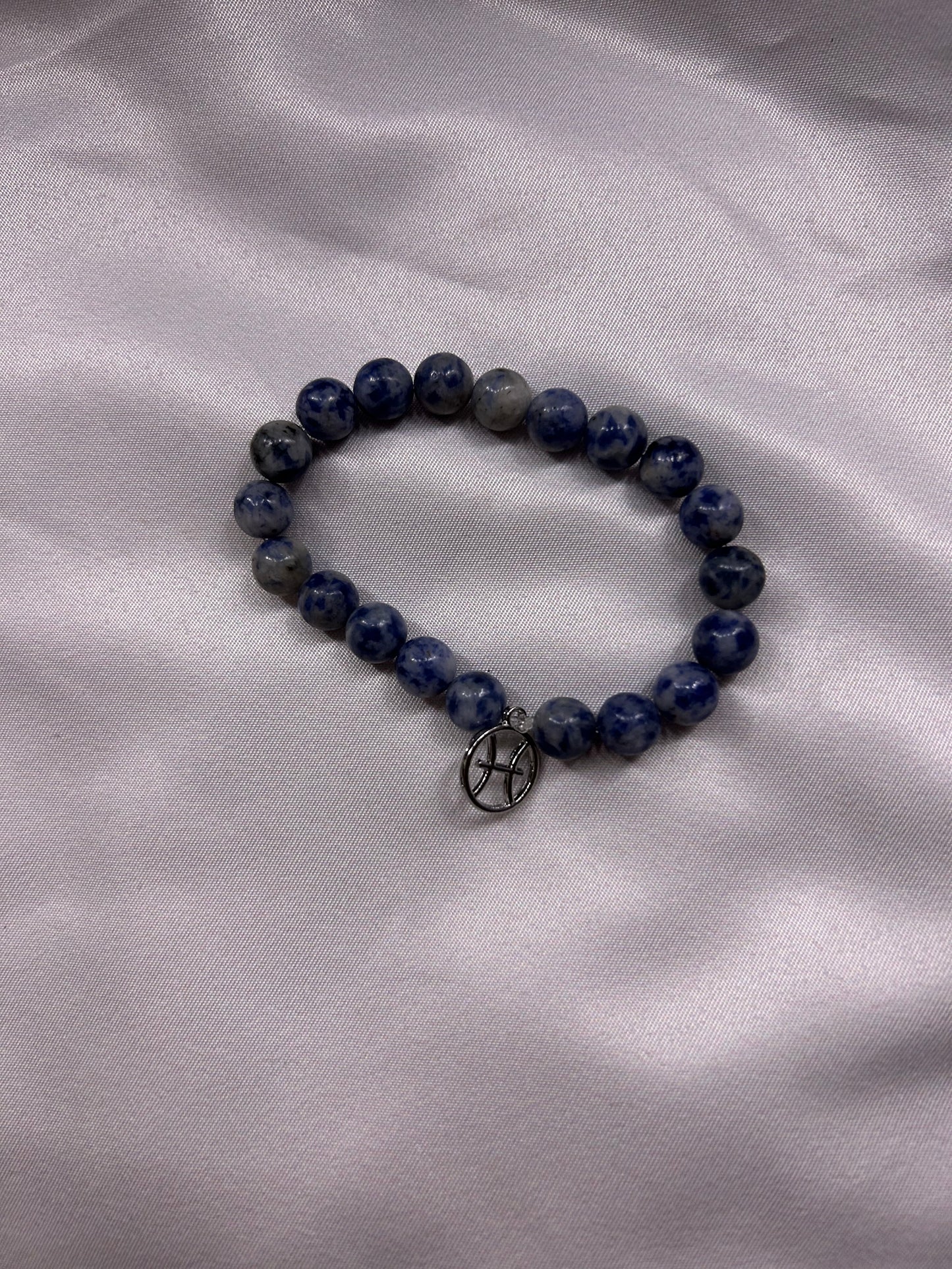 Blue Dot Jasper Pisces Bracelet