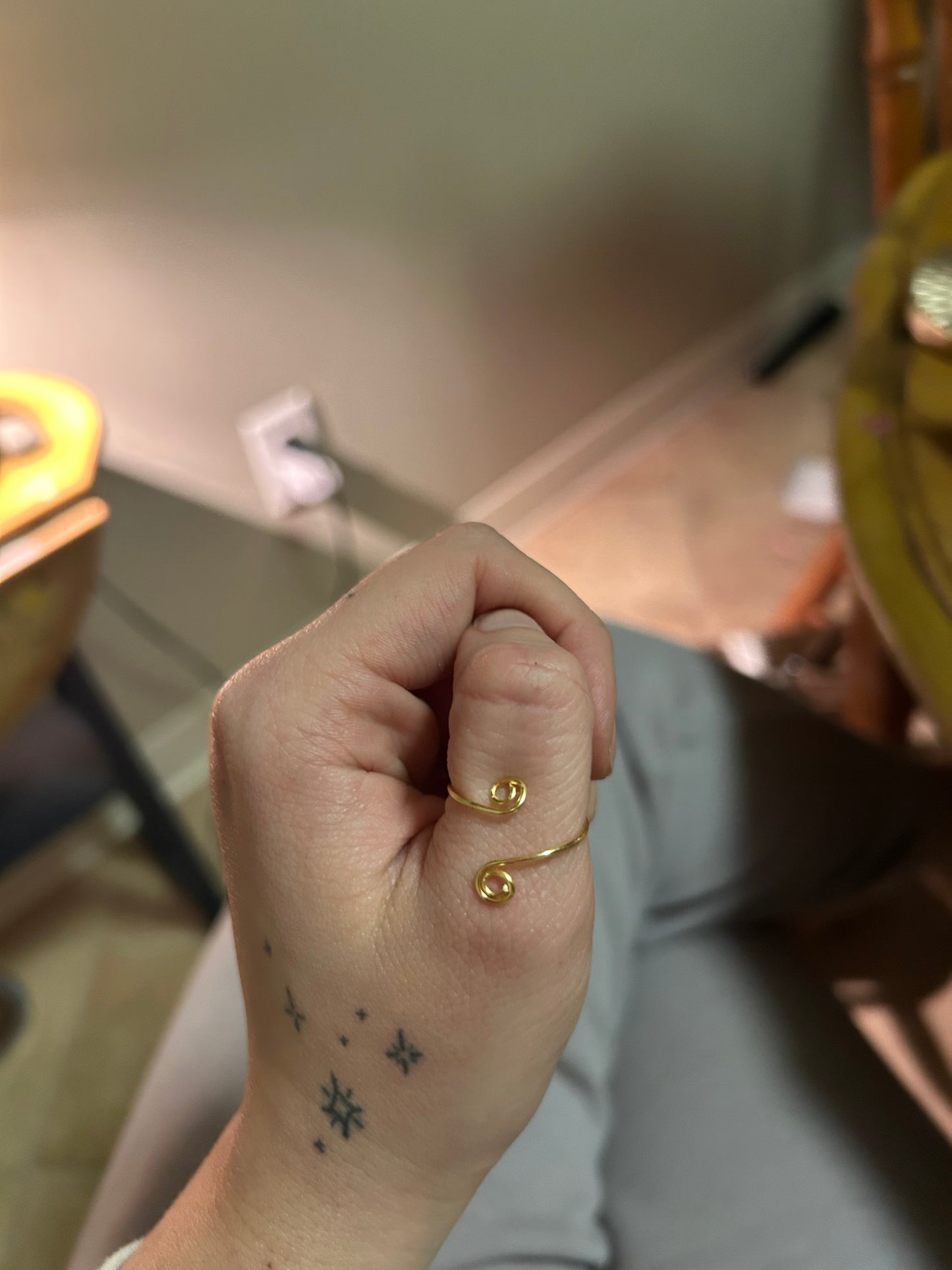 Dainty Gold Spiral Ring