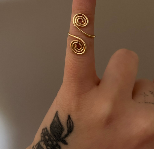 Gold Spiral Ring
