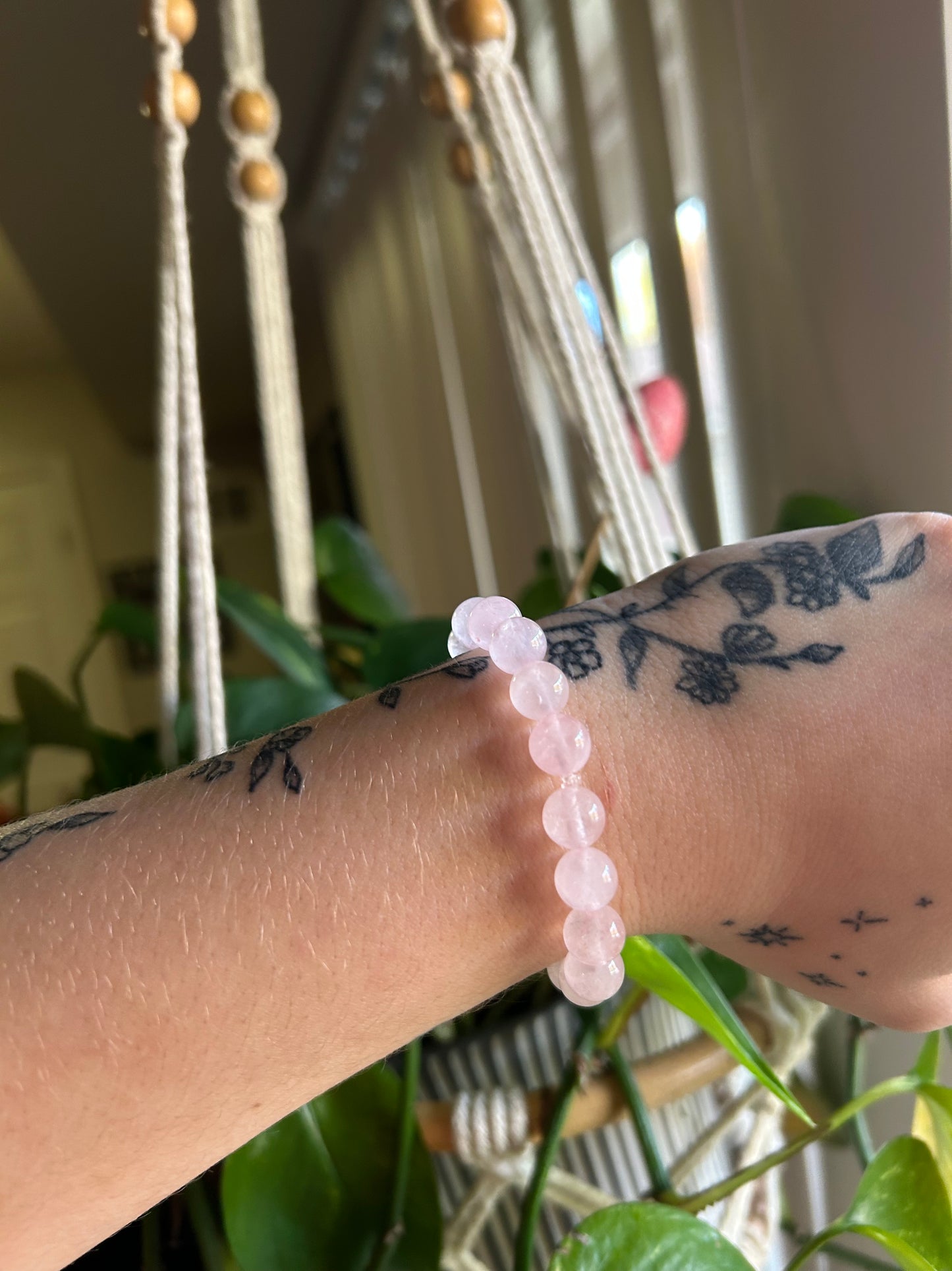 Rose Quartz Crystal Bracelet