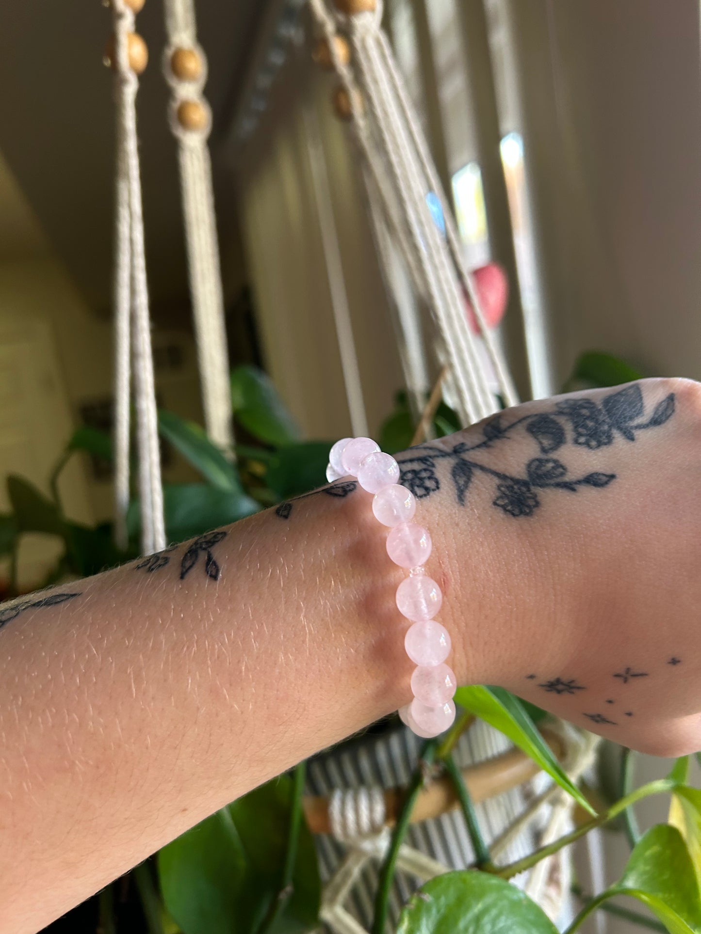 Rose Quartz Crystal Bracelet