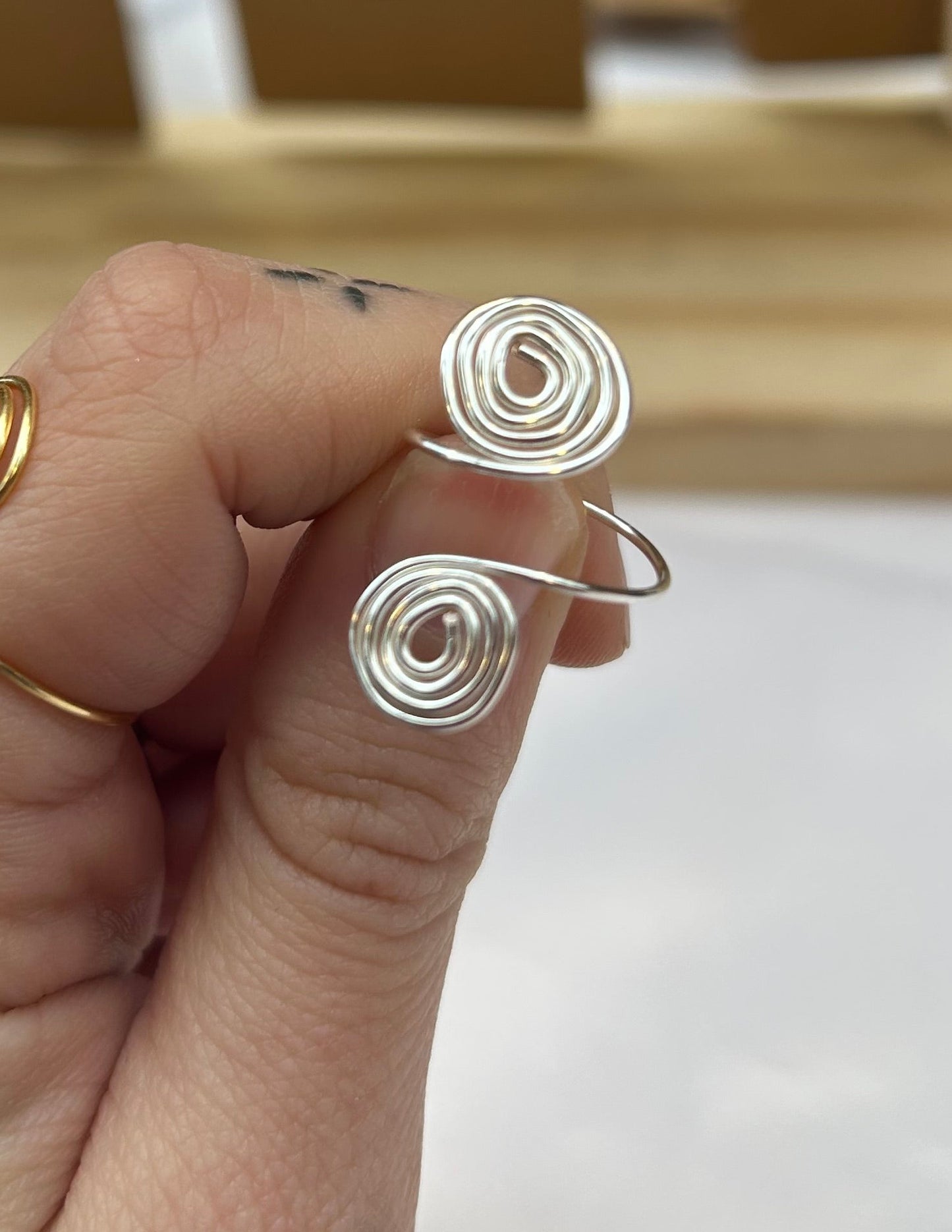 Silver Spiral Ring