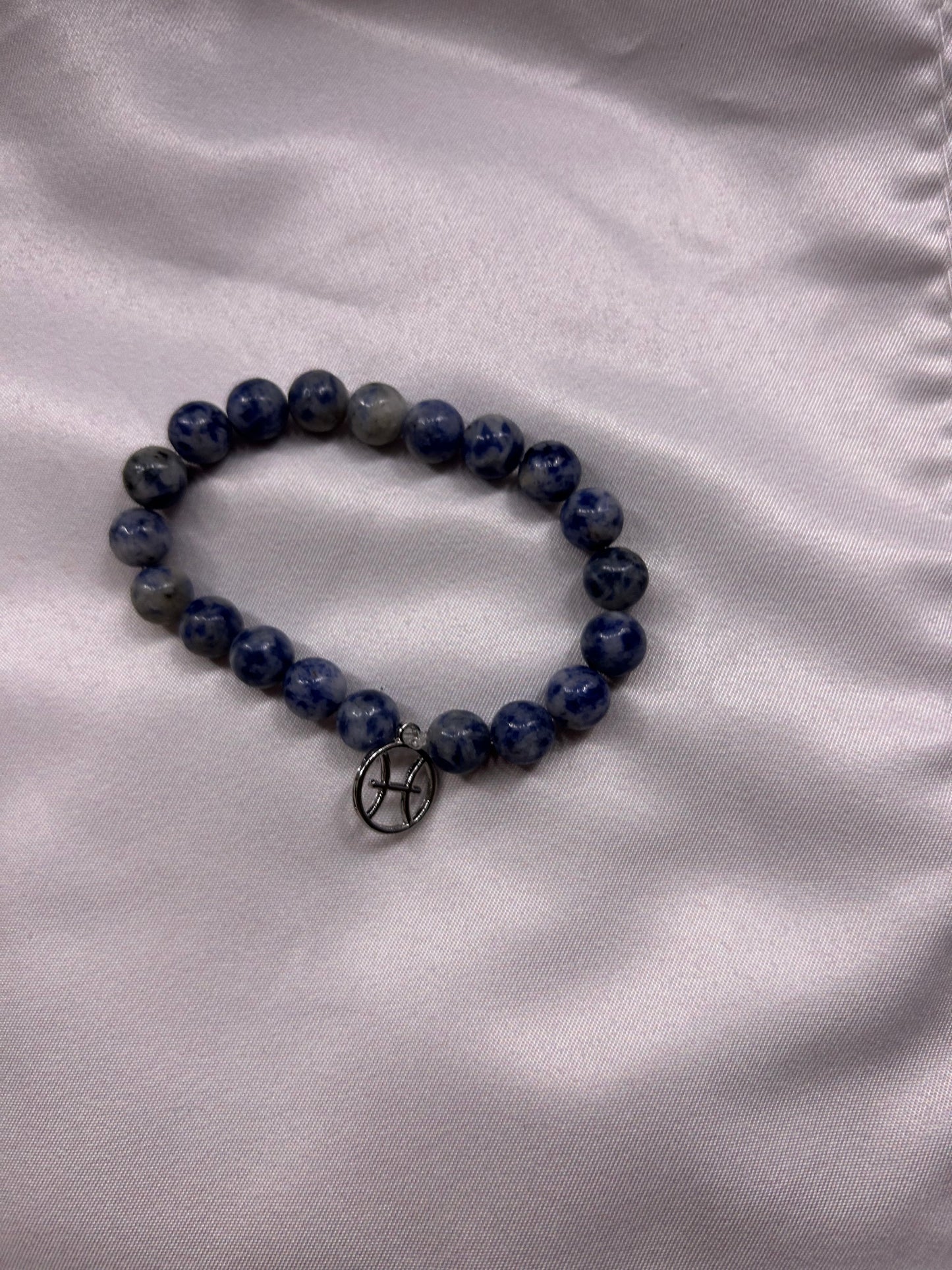 Blue Dot Jasper Pisces Bracelet